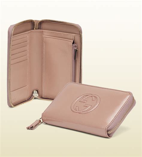 gucci pink zip around|gucci zip wallet uk.